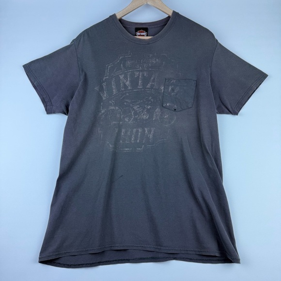 Harley-Davidson Vintage-Style Distressed Graphic Tee – Men’s Large - Picture 1 of 7